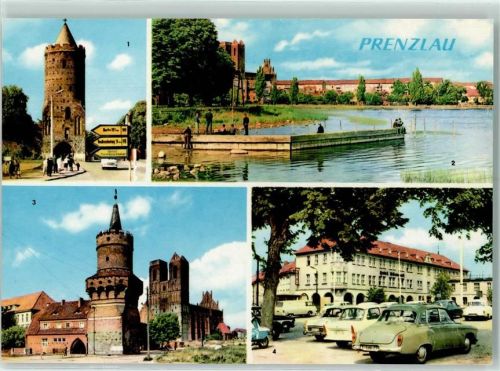 Prenzlau Rückseite mit Abschürfungen bzw Kleberesten