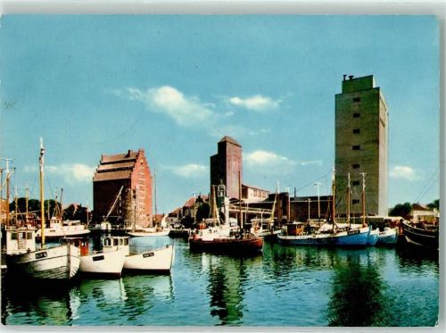 Fehmarn Rückseite mit Abschürfungen bzw Kleberesten Hafen