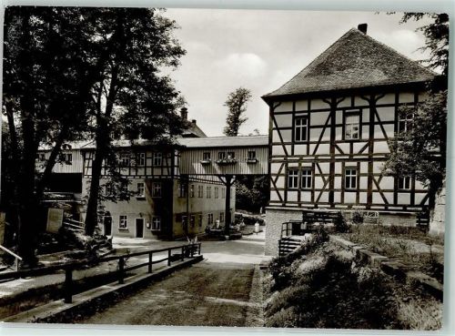 Burgbernheim Kneipp-Sanatorium Wildbad Rückseite mit Abschürfungen bzw Kleberesten