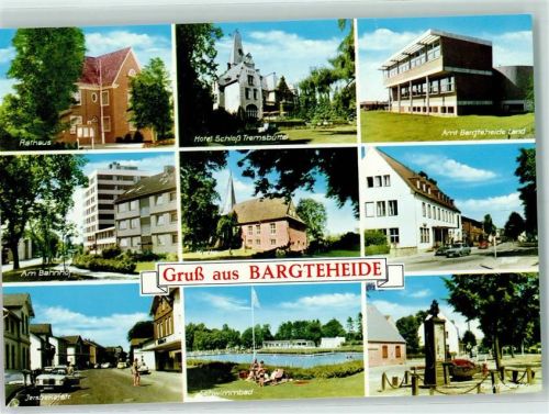 Bargteheide Rückseite mit Abschürfungen bzw Kleberesten Hotel Schloss Tremsbüttel Schwimmbad