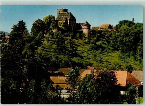 Trendelburg Burghotel Gästehaus Rückseite mit Abschürfungen bzw Kleberesten
