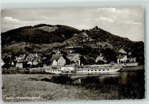 37619 W3452 Rühle , Oberweser Gebrauchsspuren Rückseite mit Abschürfungen und Kleberesten