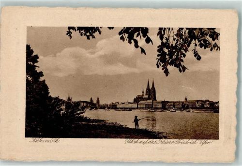 Köln Altstadt-Nord 103 Blick auf das Kaiser-Friedrich Ufer Radierung