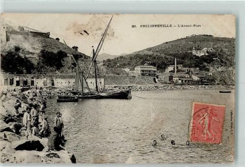 Skikda 1906 Collection Ideale Nr. 30 Avant-Port AK