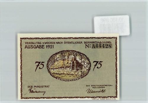 Plön Notgeld Prinzenfarm