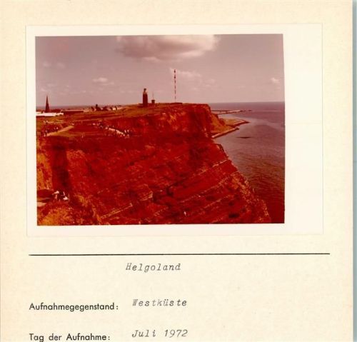 Helgoland Westküste Foto montiert auf Karton