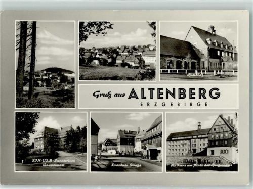 Altenberg Rückseite mit Abschürfungen bzw Kleberesten Bahnhof Rathaus