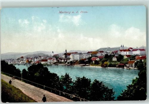 Maribor 1914 Stadt am Wasser AK