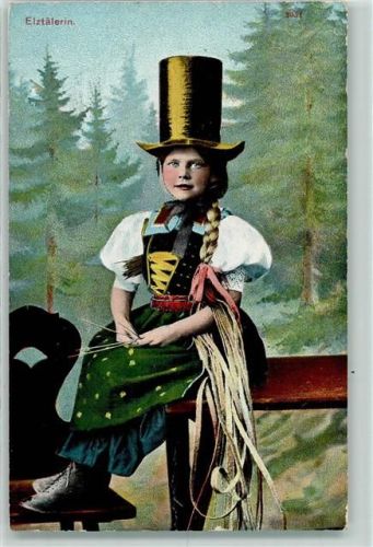 Winden 1908 Elztäler Tracht Korb flechten AK