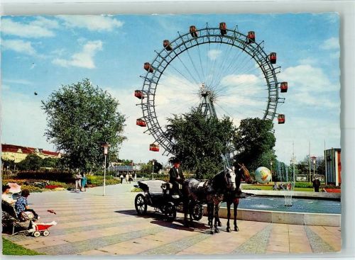 Wien Prater Riesenrad Kutsche Zweispänner