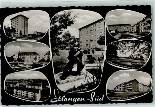 Erlangen Ohmbrunnen Statue raufende Buben