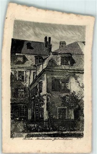 Bonn Beethovens Geburtshaus Radierung