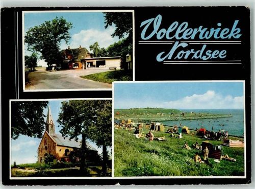 Vollerwiek Strand Standkörbe Kirche