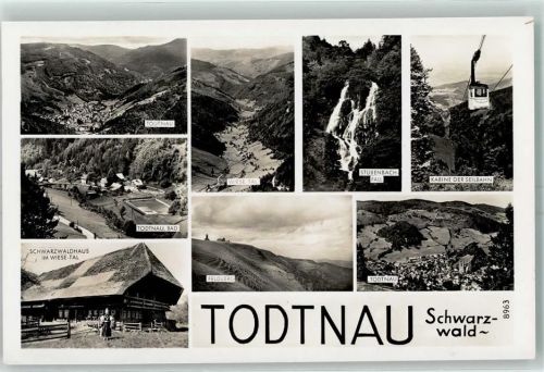 Todtnau Schwimmbad Schwarzwaldhaus im Wiese-Tal feldberg Stubenbach-Fall Kabine der Seilbahn