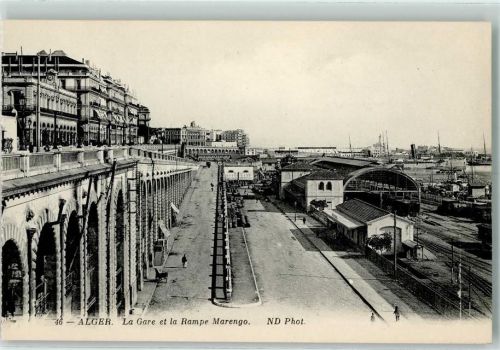 Alger Nr. 46 ND Photo.La Gare et la Rampe Marengo