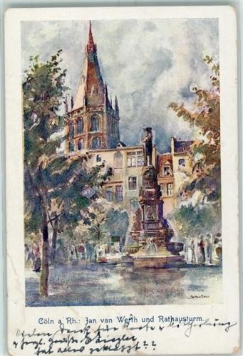 Köln Altstadt-Nord 103 Denkmal Jan van Werth Rathausturm