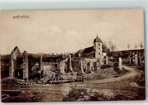 Bremenil 1917 Kirche Feldpost WK I