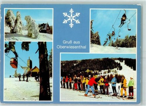 Oberwiesenthal Skiläufer Sesselbahn Schwebebahn Winter
