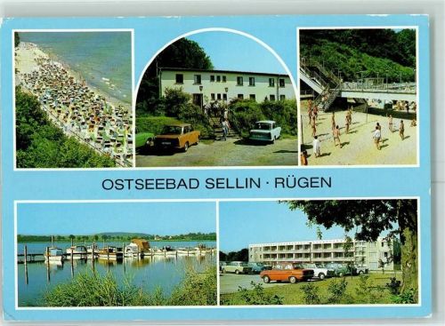 18586 O2356 Sellin , Ostseebad - Hotel Schwimmbad Strand Auto