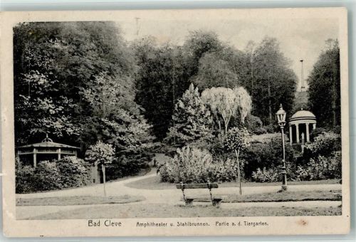 Kleve 1916 Amphitheater Stahlbrunnen Tiergarten