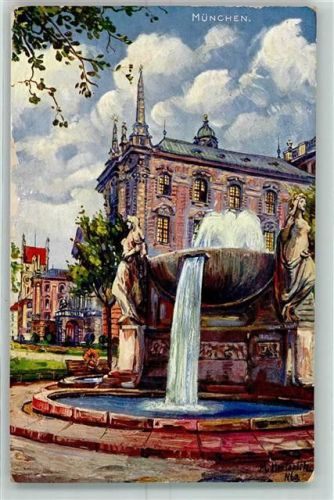 München Nornenbrunnen sign. M.Herterich