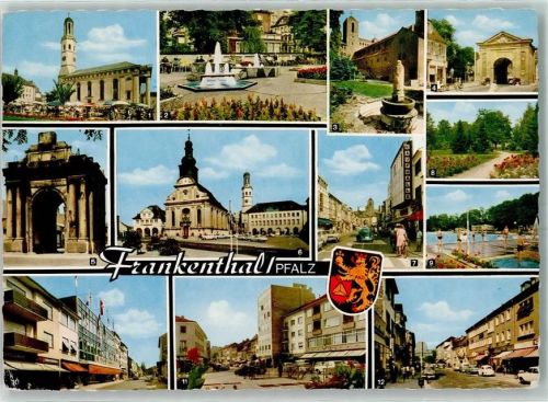 Frankenthal 12 Apostelkirche St. Ludwigskirche Speyer Tor Wormser Straße Städt. Strandbad Rathausplatz Wormser Tor Speyerer Straße Bahnhofstraße