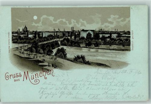 München 1897 Isar Isarbrücke