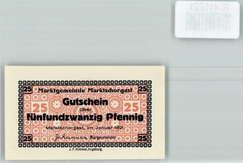 Marktschorgast Notgeld