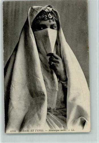 Nr. 6240 Scenes et Types - Mauresque Voile - Gesicht verschleiert 1915 AK