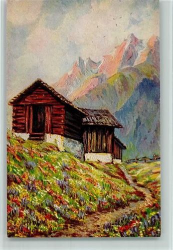 Nr. 1437 von Jahn - Gebirgseinsamkeit - Berghütte AK