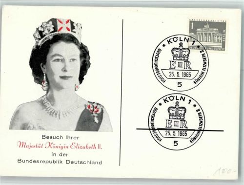 Königin Elizabeth II in Deutschland 1965 AK