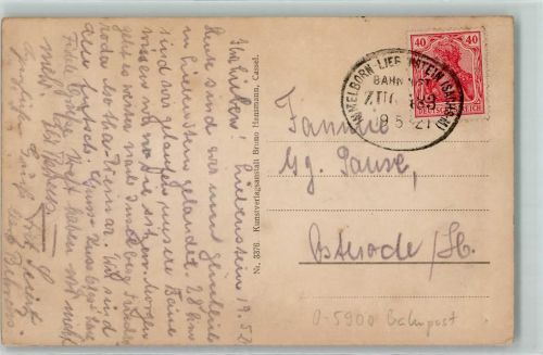O6200 Immelborn Immelborn - Liebenstein Zug 483 Bahnpoststempel Gebrauchsspuren
