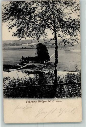 Grimma 1906 Fährhaus Höfgen