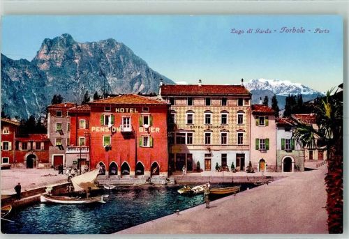 Torbole sul Garda Hafen Segelboot Hotel Pension Geier