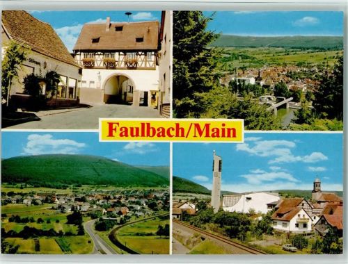 97906 W6981 Faulbach , Unterfr - Kirche Innenstadtansicht