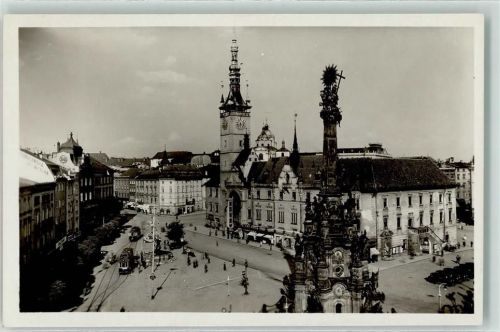 Olomouc WK II Adolf Hitler Platz Straßenbahn