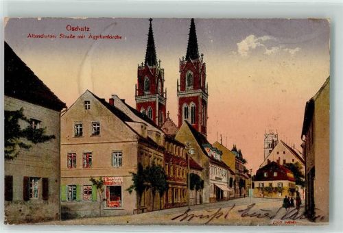 Oschatz 1921 Altoschatzer Straße Ägydienkirche