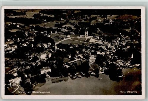 Tutzing Fliegeraufnahme Starnbergersee