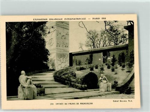 Paris Architekt Gabriel Veissiera Exposition Coloniale Internationale 1931 Nr 351 Entree du Palais de Madagascar