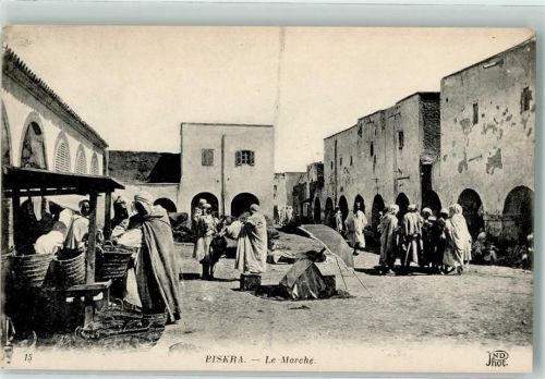 Biskra Foto AK Marktszene Tracht