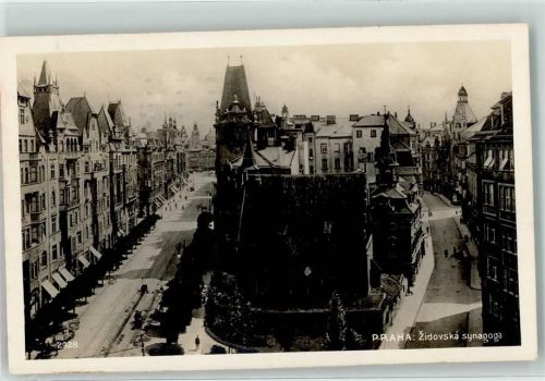 Prag 1927 Zidovska synagoga