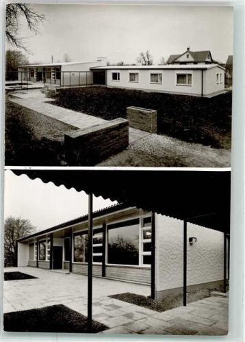 Öschingen 1961 Ev. Kindergarten Baustein zur Einweihung