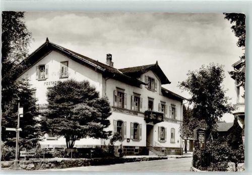 Ühlingen Gasthaus zum Posthorn Wegweiser SHELL-Pumpe Tankstelle