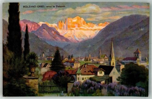 Bozen Gries Blick gegen die Dolomiten