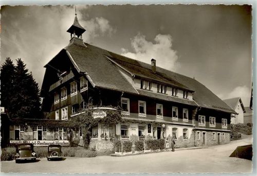Schönwald Hotel Hirschen Auto Oldtimer Foto AK
