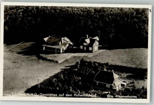 Schotten 1940 Fliegeraufnahme von der V.H.G. Gasthaus auf dem Hoherodskopf