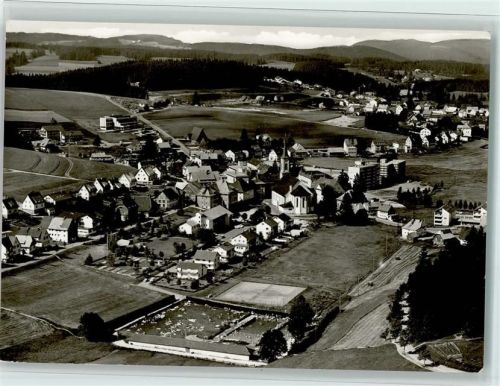 Schönwald Ortsansicht Kirche Wintersportplatz Schwimmbad