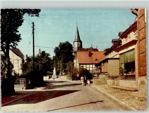 31073 W3223 Grünenplan , Flecken Delligsen FOTO KEINE AK Hilsstrasse Kirche Dellingsen Ort handschriftlich