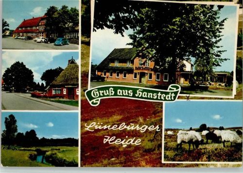21271 W2116 Hanstedt , Nordheide - Ortsansichten Fachwerkhaus Heidschnucken Lüneburger Heide Mehrfachaufnahme
