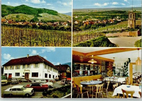Eisental Gaststätte Pension Weinberg Innenaufnahme Gastraum Weinberge 4-Bildaufnahme